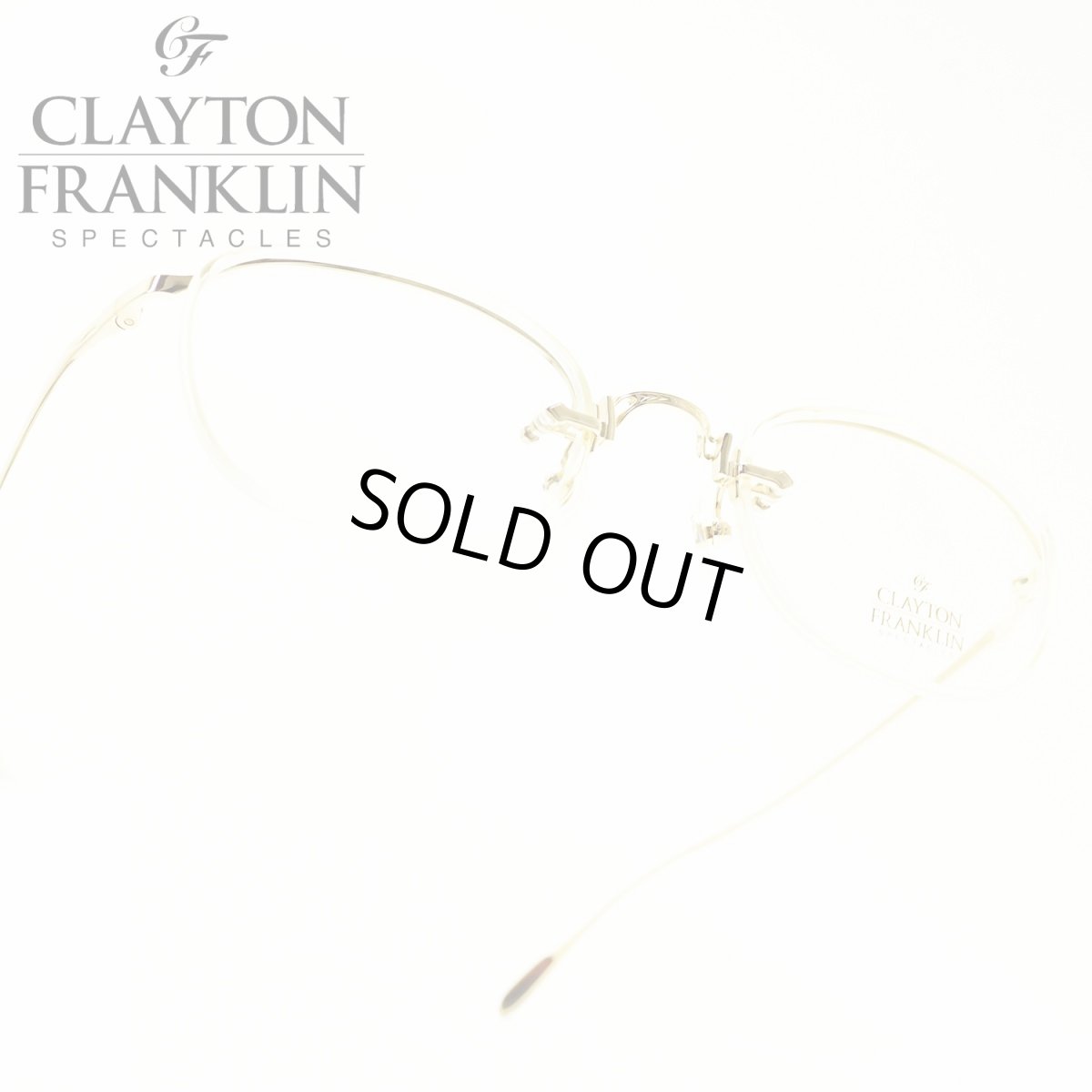 画像1: CLAYTON FRANKLIN クレイトンフランクリン 629 GP/LA （ゴールド　クリア/デモレンズ）  メガネ 眼鏡 めがね メンズ レディース おしゃれ ブランド 人気 おすすめ フレーム 流行り 度付き　レンズ (1)