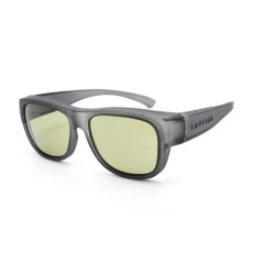 画像2: CRYSTAL クリスタル Over The Glasses2 オーバーザグラス2 MATTE GREY/Amber Green R425 メガネの上からかけるオーバーグラス (2)