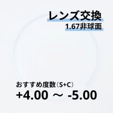 画像1: 1.67非球面レンズ交換　おすすめ度数+4.00〜-5.00 (1)