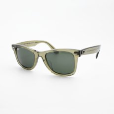 画像2: RAYBAN レイバン WAYFARER ウェイファーラー RB2140-F-1387-31（ポリッシュフォトクロミック ストライプ グレー/グリーン） (2)